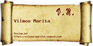 Vilmos Marita névjegykártya